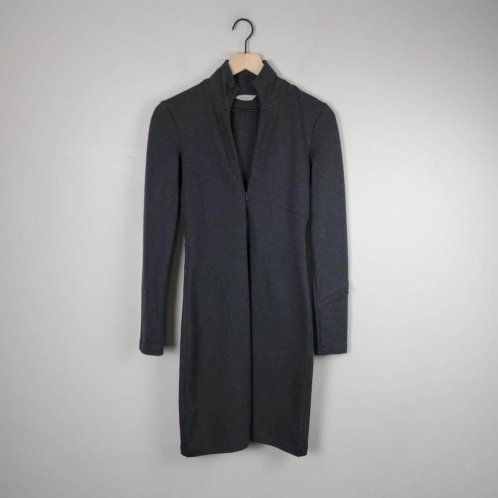 Athleta Gray Zip Dress XXS